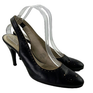 Circa Joan & David Classic black leather heels